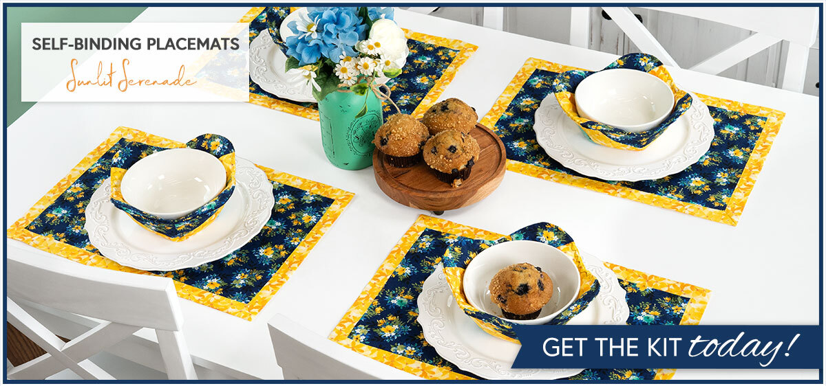 Self-Binding Placemats Kit - Makes 4 - Sunlit Serenade