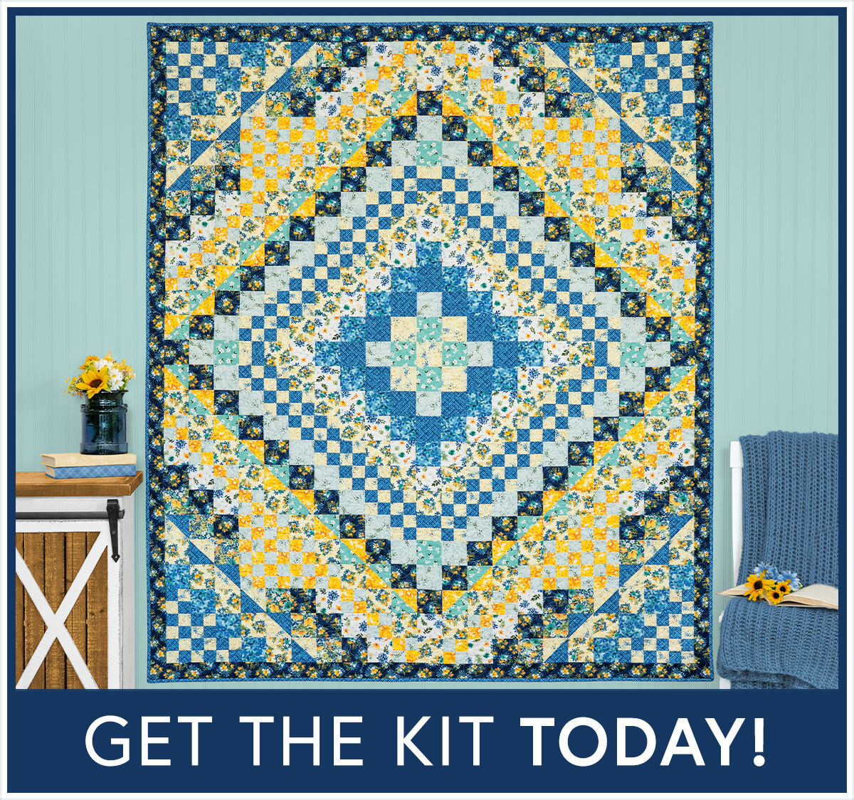 Trip Around The World Quilt Kit - Sunlit Serenade