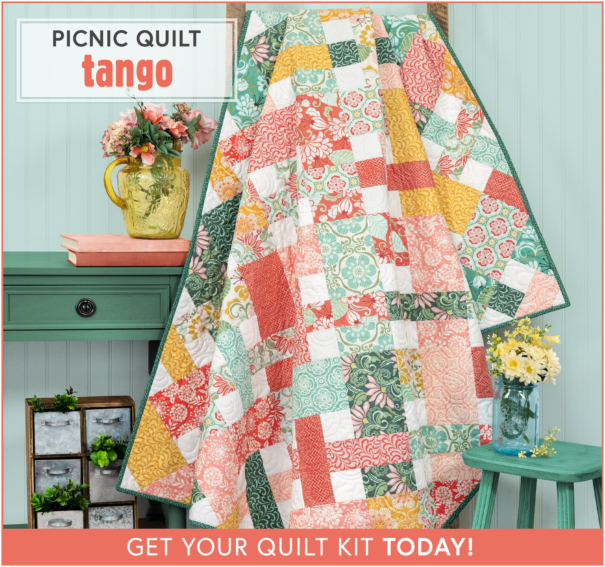 Picnic Quilt Kit - Tango