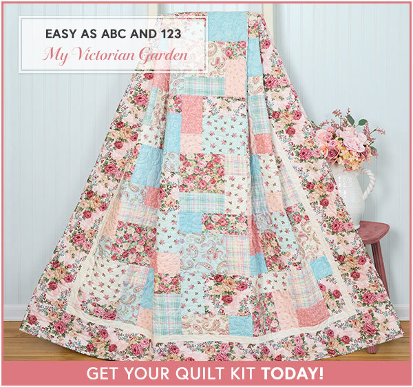 Easy as ABC and 123 Quilt Kit - My Victorian Garden