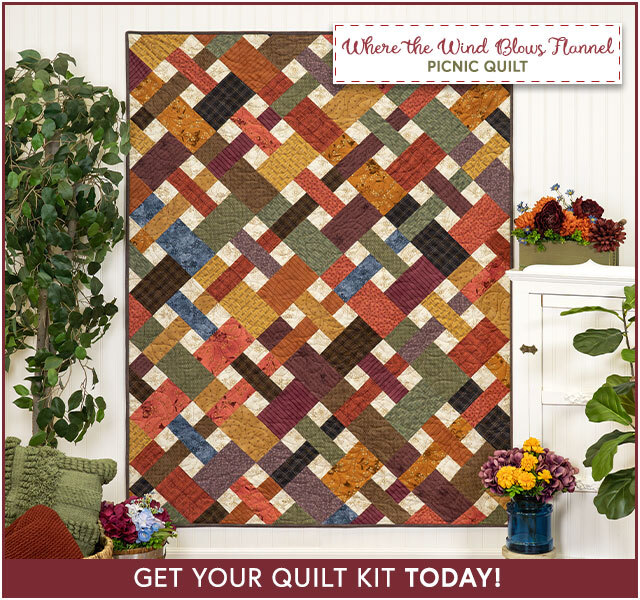 Picnic Quilt Kit - Where the Wind Blows Flannel