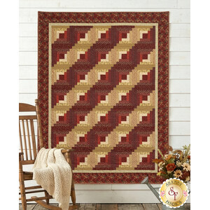 link to Log Cabin Throw Quilt Kit - Dear Scarlet