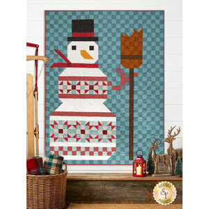 link to Patchwork Snowman Quilt Kit - Frosty and Forest Friends - RESERVE