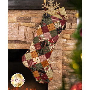 link to Fast Fusible Patchwork Large Stocking Kit - A Vintage Christmas