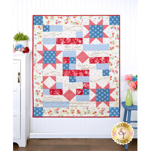 link to Comfort of Psalms Quilt Kit - Hollyhocks & Roses
