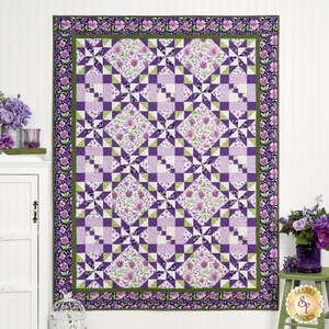 link to Fresh Cut Roses Quilt Kit - Plum Petals