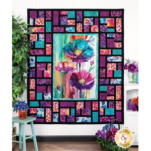 link to Stained Glass Panel Quilt Kit - Dragonfly Dance