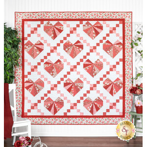 link to Foundation Paper Piecing Heart & Lattice Quilt Kit - RESERVE