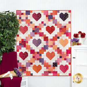 link to  Heartsy Quilt Kit - I Heart Ombre Metallic