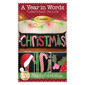 link to A Year in Words Pillows - Christmas - December - Pattern