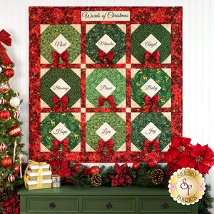 link to Words of Christmas Wreath Quilt Kit