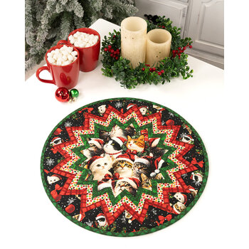 Point of View Folded Star Table Topper - Merry Cats