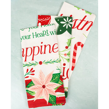Merrily On High Tea Towels - Set of 3