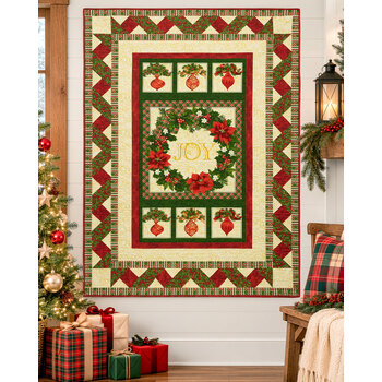 Ribbon Border Panel Quilt Kit - Deck the Halls