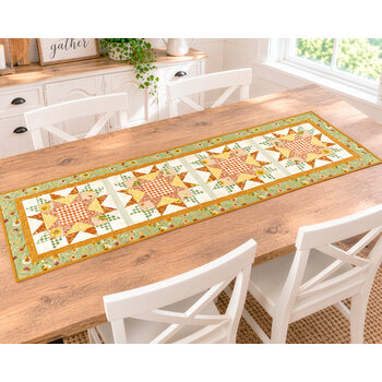 Fancy Star Table Runner - Sunflower Whispers