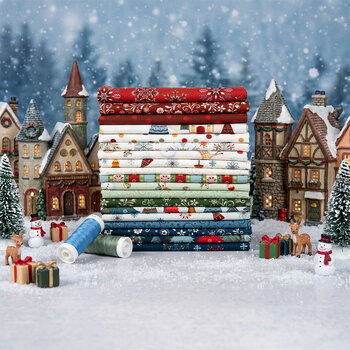 Nordic Holiday Village Fabric - Henry Glass Fabrics