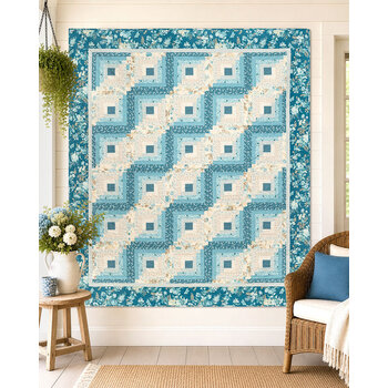 Log Cabin Throw Size Quilt Kit - Sewing Bird