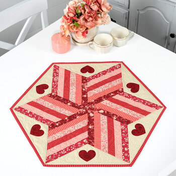 60 Degree Diamond Table Topper - Petals and Polka Dots