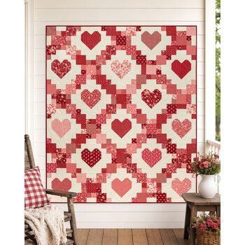 Heartsy Quilt Kit - Petals and Polka Dots