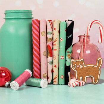 Ginger Cat Christmas fabrics by Timeless Treasures Fabrics