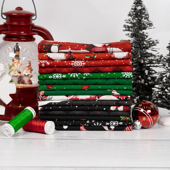Snowy Gnomies Fabrics - Wilmington Prints