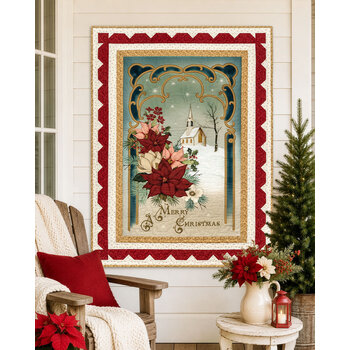 Christmas Greetings Panel Quilt by Sandy Gervais