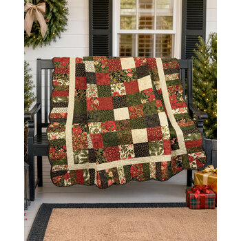 Holiday Charm Quilt Kit - Merry Manor Metallic