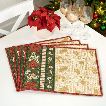 Placemats - Poinsettias at Christmas