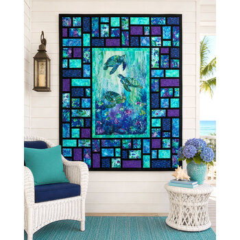 Stained Glass Panel Quilt ll Kit - Coral Reef