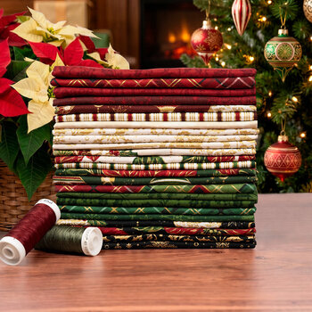 Poinsettias at Christmas by Jennifer Bosworth for Riley Blake Designs