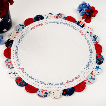 Scalloped Table Topper Kit - Red Truck Road Trip
