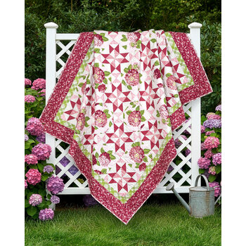 Patchwork Quilt Kit - Hydrangeas In The Garden - Pink