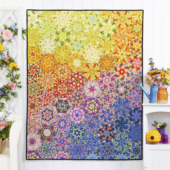 Ombre Kaleidoscope Quilt Kit - Wild Blossoms
