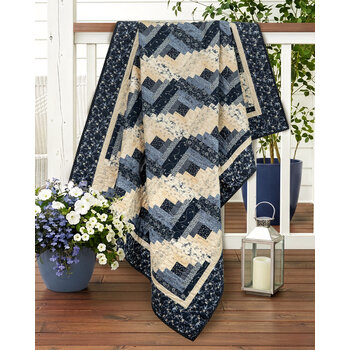 Log Cabin Throw Quilt Kit - Bluebird's Nest