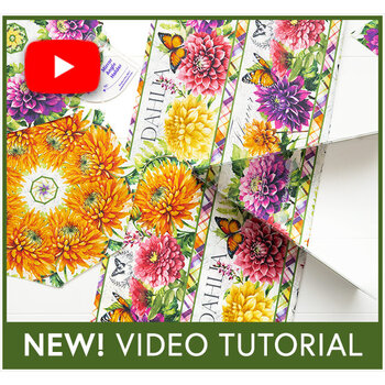 How to Make a Point of View Kaleidoscope Table Topper using a Border Stripe Fabric tutorial