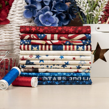 Stars & Stripes 14 by Linda Ludovico and Deborah Edwards for Northcott Fabrics