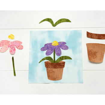 How to do Fusible Applique - Flower Block