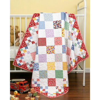 Diamond Patch Crib Quilt Kit - 30's Playtime