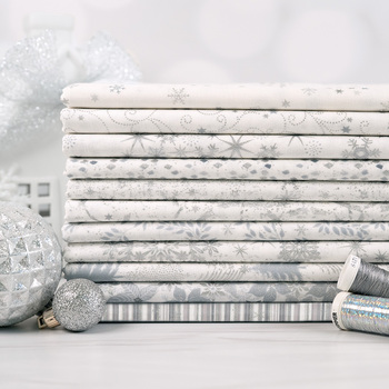 Stof Christmas 2026 White/Silver Stof Fabrics