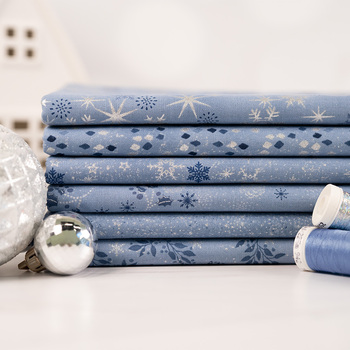 Stof Christmas 2026 Light Blue/Silver Stof Fabrics