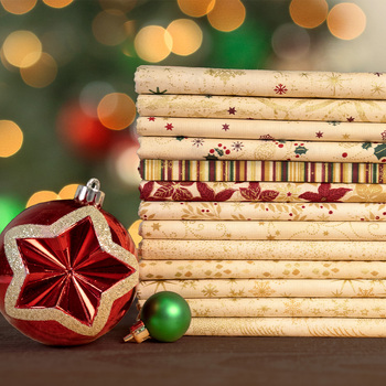 Stof Christmas 2026 Tan/Gold by Stof Fabrics 