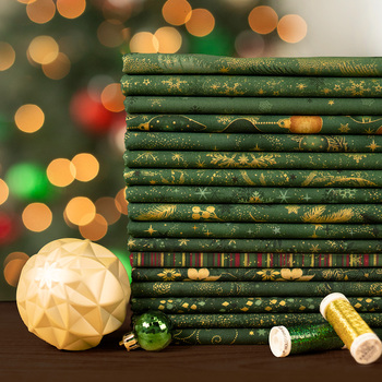 Stof Christmas 2026 Green/Gold by Stof Fabrics