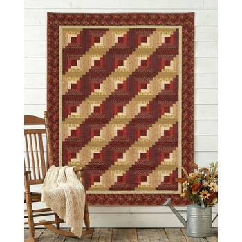 Log Cabin Throw Quilt Kit - Dear Scarlet