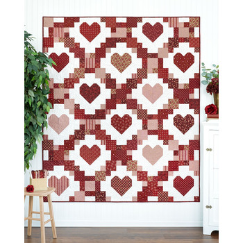 Heartsy Quilt Kit - Garnets & Gingham