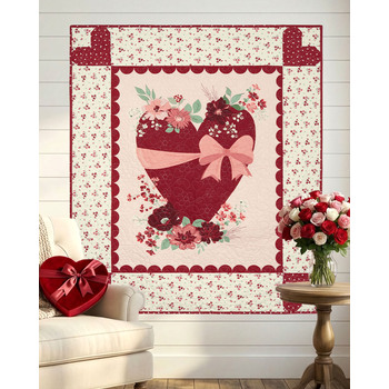 Love You Always heart Panel Quilt Kit