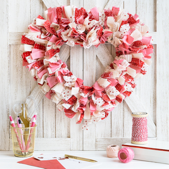 Blushing Heart Wreath Kit