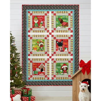 Merry Woof-Mas Panel Quilt Kit