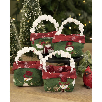 Tiny Treat Baskets Kit - Makes 4 - Woodland Snowmen