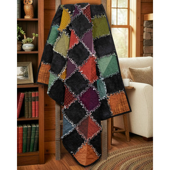 Half-Square Triangle Flannel Rag Quilt Kit