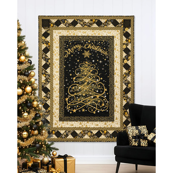 Ribbon Border Panel Quilt Kit - Merry Christmas